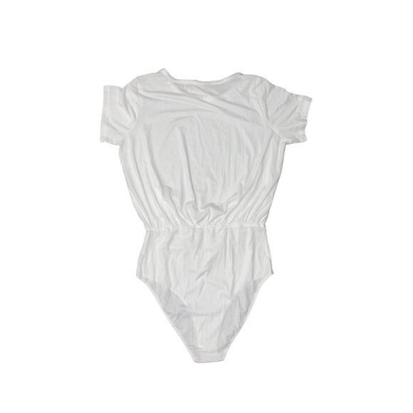 CIDER ROUND NECK WHITE SHORT SLEEVE BODYSUIT PLUS SIZE 1XL NWT - Picture 2 of 6